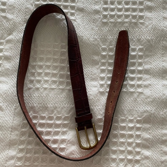 BRITISH BELT Genuine Leather Brown Belt Made in Great Britain Size 36 inch - Picture 2 of 6